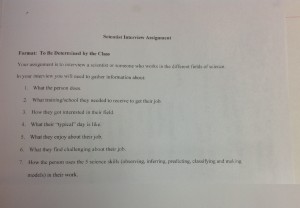 Scientist interview assignment questions